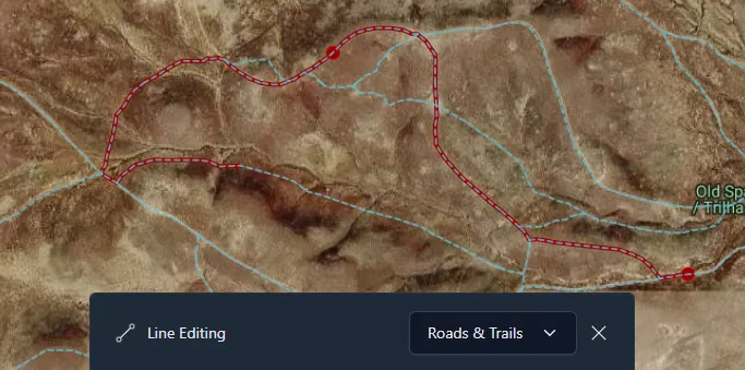 A drawn route