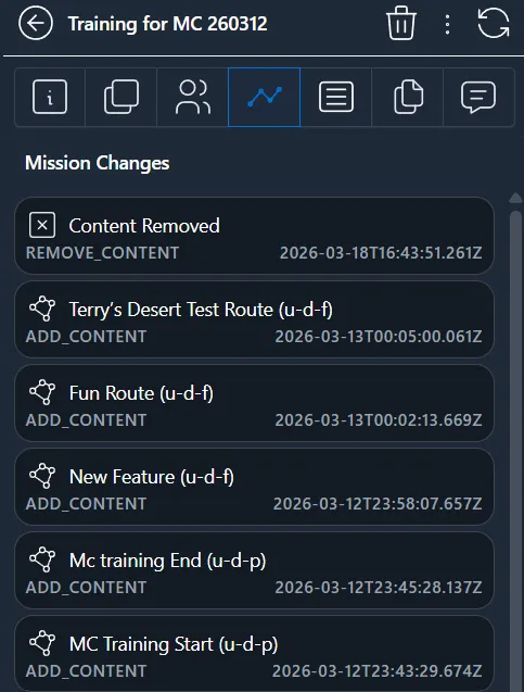 Data Sync change log