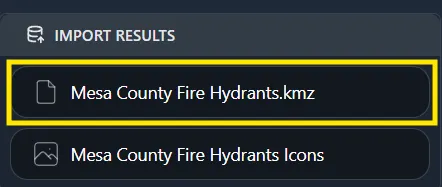 Data Package import results